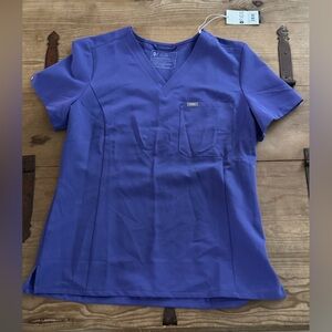 Figs Catarina Slim Scrub Top - Amethyst